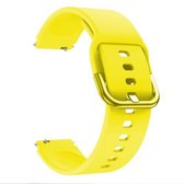 Voor Geschikt voor Xiaomi Mi Watch Galvaniserende gesp Siliconen vervangende band Horlogeband 19mm (geel)