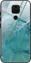 Voor Xiaomi Redmi Note 9 Marble Pattern Glass beschermhoes (DL04)