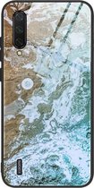 Voor Xiaomi Mi CC9 / A3 Lite marmeren patroon glas beschermhoes (DL06)