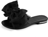 Summer Ladies Wild Word Slippers Bow antislip strandschoenen, maat: 37 (zwart)