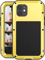 LOVE MEI metalen schokbestendige waterdichte stofdichte beschermhoes voor iPhone 12 (geel)