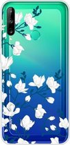 Voor Huawei P40 Lite E gekleurd tekeningpatroon zeer transparant TPU beschermhoes (magnolia)