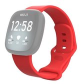 Voor Fitbit Versa 3 / Sense siliconen vervangende horlogeband, maat: S (rood)
