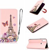 Voor Galaxy A10S 3D Schilderen Horizontale Flip Leren Case met Houder & Kaartsleuf & Portemonnee & Lanyard (Iron Tower)