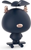 2 STKS Pocket Cartoon Fan Student Office USB Desktop Kleine Ventilator (Fawn Blue)
