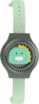 S296 Cartoon horloge bladloze ventilator USB opladen kinderen pols miniventilator (dinosaurus)