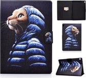 Voor Lenovo Tab M10 HD TB-X505F Gekleurde Tekening Horizontale Flip Leren Case met Houder & Kaartsleuven & Slaap / Wekfunctie (Kleine Gele Kat)