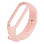 Voor Geschikt voor Xiaomi Mi Band 6 (CA8856) Siliconen vervangende band horlogeband in effen kleur (roze zand)