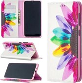 Voor Samsung Galaxy M10 / A10 Gekleurde Tekening Patroon Onzichtbare Magnetische Horizontale Flip PU Lederen Case met Houder & Kaartsleuven & Portemonnee (Zonnebloem)