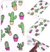 Voor Galaxy A50 gekleurd tekeningpatroon zeer transparant TPU beschermhoes (cactus)