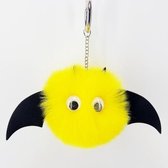 3 STKS Mini Pluche Bat Fur Ball Sleutelhanger Zacht Speelgoed Schattige Kinderen Pluche Poppen (Geel)