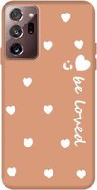 Voor Samsung Galaxy Note20 Ultra Small Smiley Heart Pattern Shockproof TPU Case (Orange)