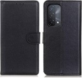 Zwart book case hoesje Oppo A54 5G / A74 5G