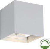 LED Cube Wandlamp 6W | DIMBAAR | IP65 | WIT | 3000K - Warm wit