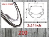 Velox velg 28 Mach-1 210 (19-622) 28G-2x14 zwart