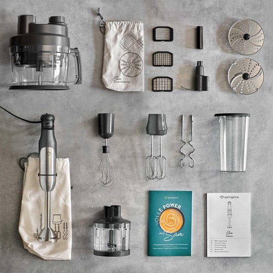 Springlane Staafmixer set, 800 W, Sam incl. opzetstukken van Springlane — afbeelding 2
