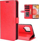 Samsung Galaxy A42 hoesje - MobyDefend Wallet Book Case (Sluiting Achterkant) - Rood - GSM Hoesje - Telefoonhoesje Geschikt Voor: Samsung Galaxy A42