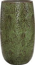 Hoge Pot Marly Green ronde groene bloempot voor binnen en buiten 36x63 cm