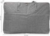 Allure Home - Sac de rangement xxl - Housse de rangement - Housse à vêtements - taille 70x50x30 - Pour couvertures/oreillers/vêtements/couette - Étui de rangement - Organisateur - Grijs