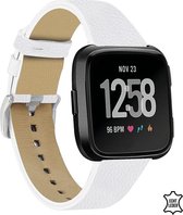 Q-DESYN Fitbit Versa 2 bandje - Leer - Wit