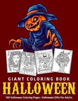 Giant Coloring Book Halloween: 100 Halloween Coloring Pages