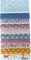BINK Bedding - 10 lapjes - Quilt Patchwork - Rainbow 25 x 25 cm. Set = 10 lapjes