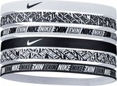 Nike Printed Elastic Hairbands 6-pack - White/Black