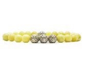 Beaddhism - Armband - Matt Lemon - Zilver - Kashmir 3 - 8 mm - 18 cm