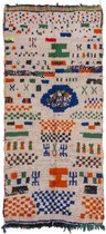 Traditioneel Azilal vloerkleed - 280 x 126 cm - handgeweven kunstwerk - Kleurrijk en uniek - 100% wol, hoogpolig tapijt