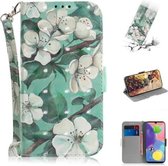 Voor Galaxy A70s 3D Formule Patroon Magnetische Aantrekkelijkheid Horizontale Flip Leren Case met Lanyard, Steunhouder & Kaartsleuf & Portemonnee (Aquarel Bloemen)