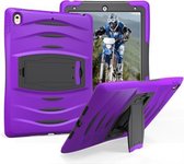 Voor iPad Pro 10,5 inch Wave Texture Series PC + siliconen beschermhoes met houder (paars)