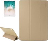 ENKAY voor iPad Pro 10,5 inch Lambskin Texture + Silicone Bottom Case Horizontale Flip Leather Case met Three-fold Holder & Sleep Function (Gold)