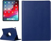 Litchi Texture Horizontale Flip 360 graden rotatie lederen tas voor iPad Pro 11 inch (2018), met houder (marineblauw)