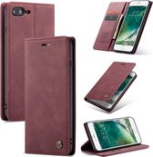 CaseMe-013 Multifunctionele Retro Frosted Horizontale Flip Leren Case voor iPhone 7 Plus / 8 Plus, met Kaartsleuf & Houder & Portemonnee (Khaki)