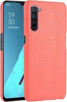 Voor OPPO K7 5G schokbestendige krokodiltextuur pc + PU-hoes (rood)