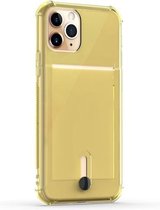 Voor iPhone 11 schokbestendige TPU-beschermhoes met kaartsleuf (goud)