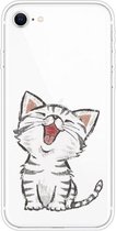 Voor iPhone 6 / 6s patroon TPU beschermhoes (lachende kat)