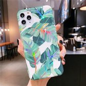 Voor iPhone 11 Pro Max Kleurrijke Laser Flower-serie IMD TPU mobiele telefoonhoes (Banana Leaf KL1)