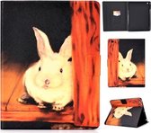 Voor iPad 2/3/4 Elektrische Horizontale TPU Geschilderde Platte Veren Case met Slaapfunctie & Pen Cover & Kaartsleuf & Houder (Bugs Bunny)