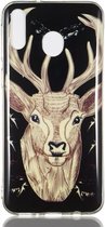 Deer Pattern Noctilucent TPU Soft Case voor Galaxy M20