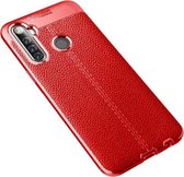 Voor OPPO Realme 6i Litchi Texture TPU schokbestendig hoesje (rood)