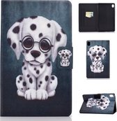 Voor Huawei MediaPad M6 10.8 Gekleurde Tekening Elektrisch Geperst Horizontale Flip Leren Case, met Houder & Kaartsleuven (Dalmatische)