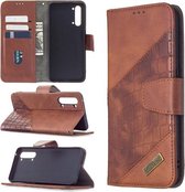 Voor OPPO Find X2 Lite Bijpassende Kleur Krokodil Textuur Horizontale Flip PU Lederen Case met Portemonnee & Houder & Kaartsleuven (Bruin)