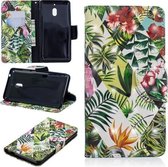 3D Gekleurde Tekening Patroon Horizontale Flip Leren Case voor Nokia 2.1, met Houder & Kaartsleuven & Portemonnee (Bananenblad)