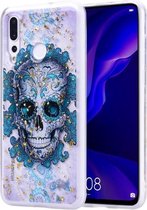 Cartoon patroon goudfolie stijl Dropping Glue TPU zachte beschermhoes voor Huawei Nova 4 (schedel)