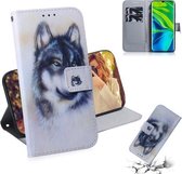 Voor Xiaomi Mi CC9 Pro / Note 10 / Note 10 Pro Gecombineerd patroon Magnetische attractie Horizontale flip lederen tas, ondersteuningshouder & kaartsleuf & portemonnee (witte wolf)