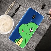 Voor Xiaomi Redmi 8A Lucency Painted TPU Protective (grappige dinosaurus)