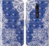 Voor Xiaomi Redmi 8 / 8A 3D-schilderij Gekleurd tekeningpatroon Horizontaal Flip TPU + PU-lederen hoes met houder & kaartsleuven & portemonnee & lanyard (wit kant)