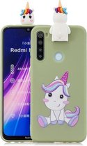 Voor Xiaomi Redmi Note 8T Cartoon schokbestendige TPU beschermhoes met houder (schattige eenhoorn)