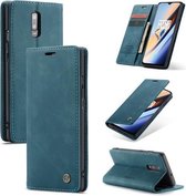 CaseMe-013 Multifunctionele horizontale lederen flip case met kaartsleuf en houder voor Huawei P20 Lite (blauw)